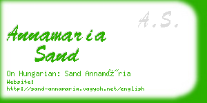 annamaria sand business card